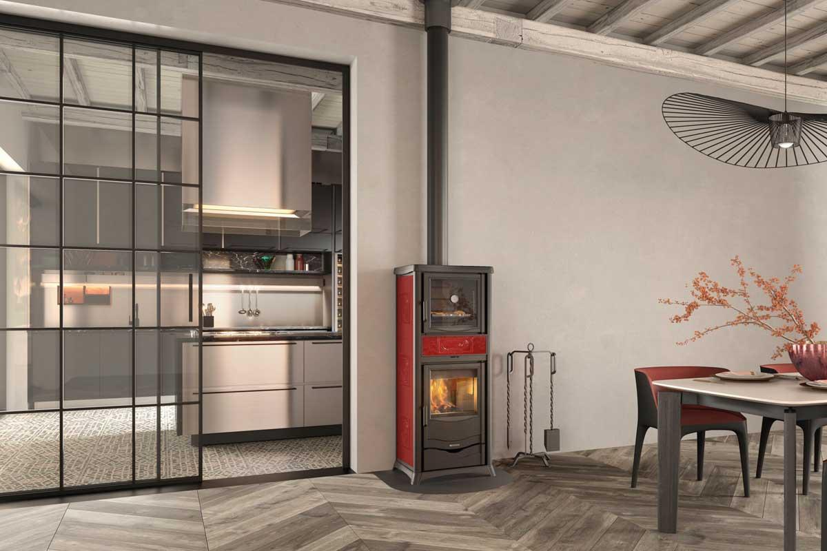 stove TermoRossella Forno Majolica from La Nordica